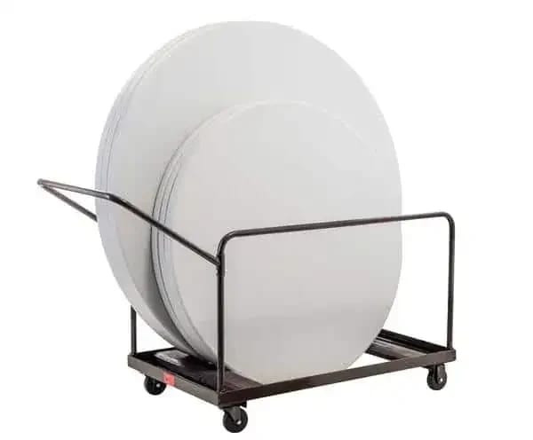 National Public Seating DY-60R Folding Table Dolly - Vertical Storage -48"R, 60"R Tables — view 3