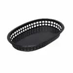 Tablecraft 1076FG Forest Green Oval Chicago Platter Basket 10-1/2" x 7" x 1-1/2 | Case of 36 — view 3