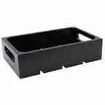 Tablecraft CRATE134 Third Size Brown Wood Display Crate 4-1/4" Deep — view 4