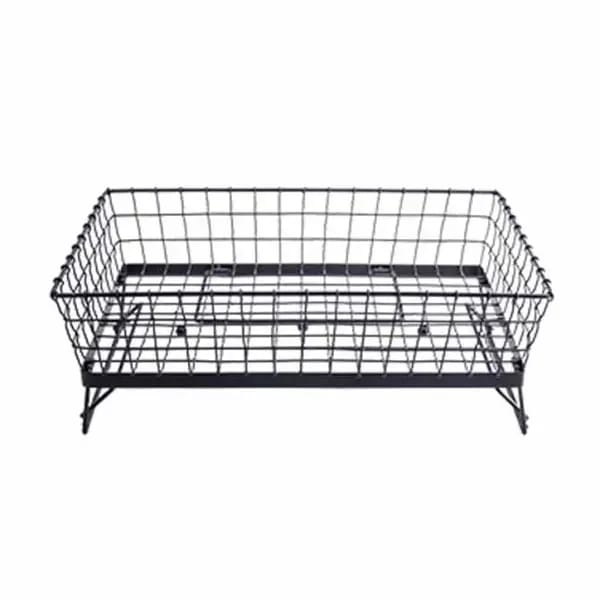 Tablecraft GMT21125 Black Metal Grand Master Transformer Rectangular Basket 20-1/2" x 12" x 5 — view 2