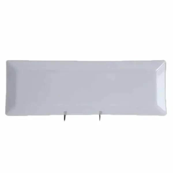 Thunder Group 29115WT Classic White 15" x 5-1/4" Rectangular Melamine Plate | Case of 12 — view 2