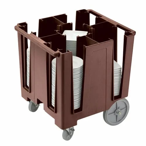 Cambro DCS950131 Polyethylene 5 Dark Brown Dish Caddy With 5 Dividers — view 1