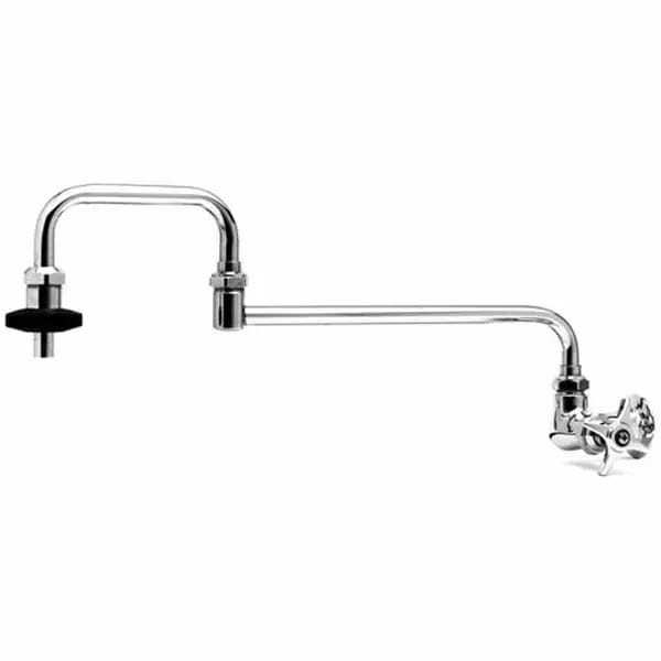 T&S B-0592-CR Wall Mount Pot and Kettle Filler Faucet with 18" Double-Jointed Swing Nozzle — view 2