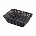 Tablecraft 2471 Black Oval Woven Basket 7" x 5" x 2 | Case of 12 — view 6