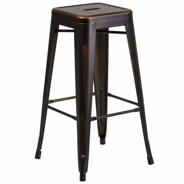 Flash Furniture ET-BT3503-30-COP-GG Copper Galvanized Steel Bar Stool — view 1