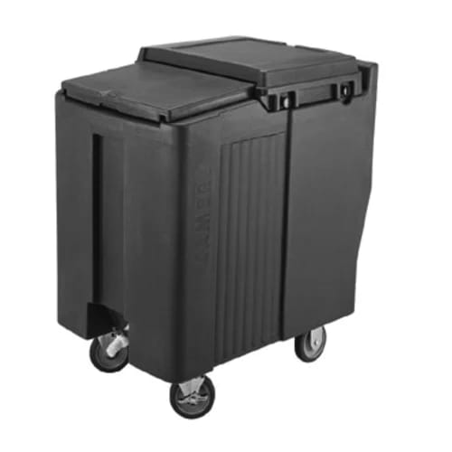 Cambro Slidinglid ICS125T131 125 Lb. Dark Brown Mobile Ice Caddy — view 2