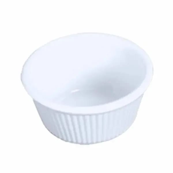 Thunder Group ML531W1 White 3 oz. Fluted Melamine Ramekin | Case of 12 — view 1