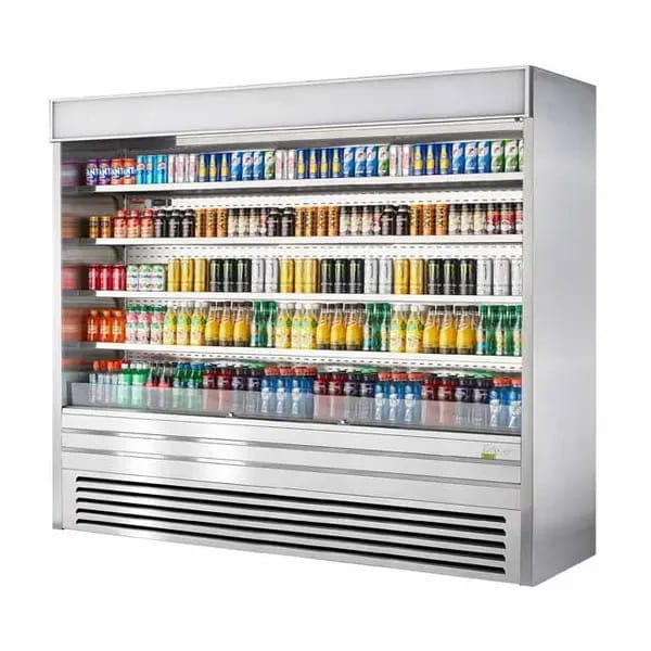 Turbo Air TOM-96ES-N Stainless Steel Vertical Air Curtain Open Display Merchandiser 92-7/8"W — view 1