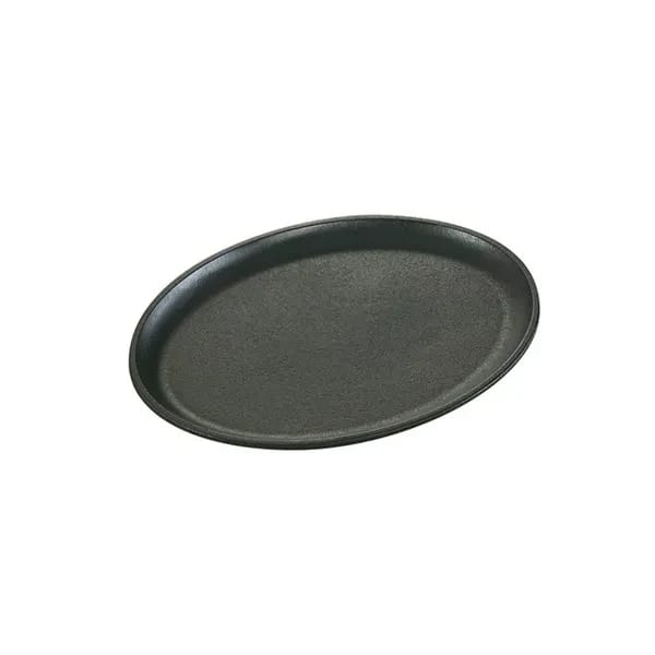 Lodge LJOSH3 13.25" x 10" Jumbo Oval Cast Iron Sizzle Platter / Serving Griddle — view 1