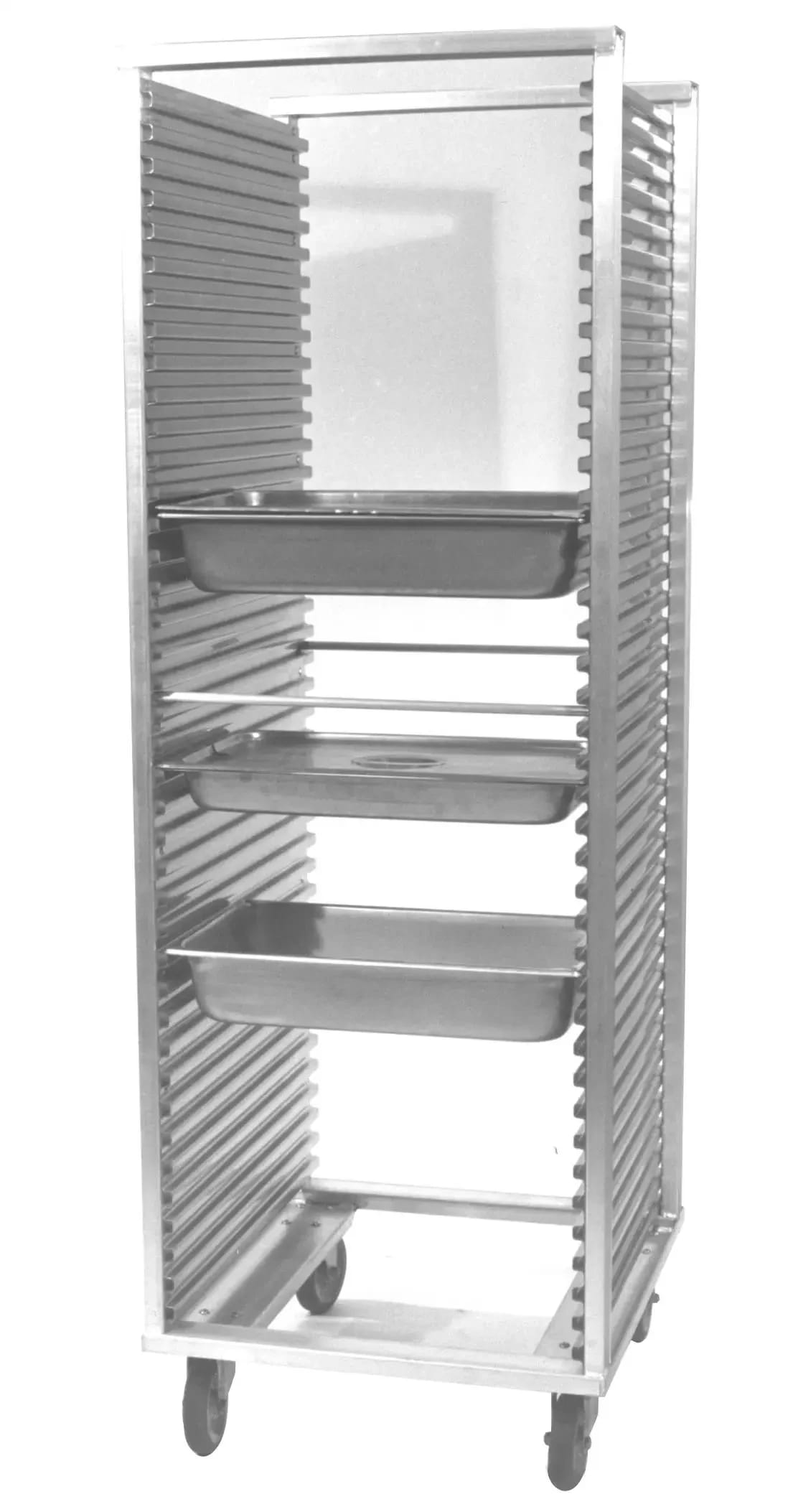 Carter-Hoffmann® O8678 Portable Aluminum Pan Rack Double Width Extruded Side Panel Style End-Loaded 78 Pan Capacity — view 1