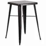 Flash Furniture CH-31330-40M1-BK-GG Square Bar Height Galvanized Steel Table with Walnut Elm Wood Top — view 3