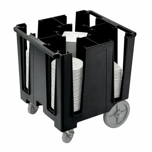 Cambro DCS950110 Polyethylene 5 Black Dish Caddy With 5 Dividers — view 1