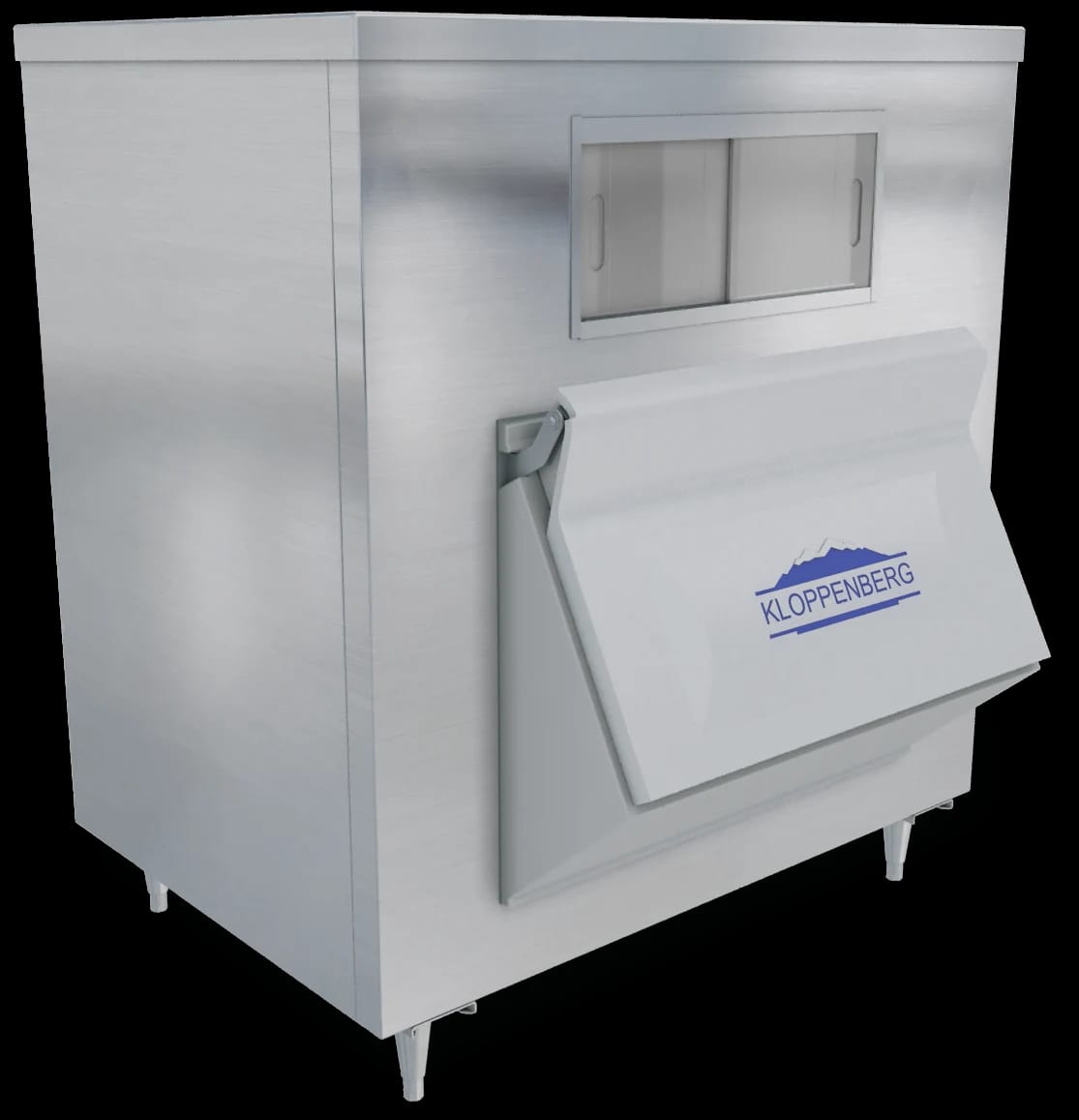 Kloppenberg 1915-SBB Ice Storage Bin 2180 Pound Capacity Stainless Steel Interior — view 1