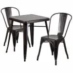 Flash Furniture CH-51080TH-2-18VRT-GN-GG Green Metal Table and Chair Set with Two Chairs — view 6