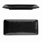 Thunder Group 24010BK Classic Black 10" x 10" Square Melamine Flare Plate | Case of 12 — view 3