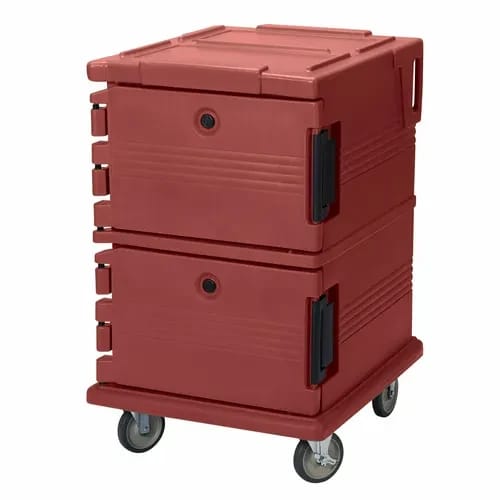 Cambro Ultra Cam Cart UPC1200402 Insulated Brick Red Front Loader Food Carrier — view 1