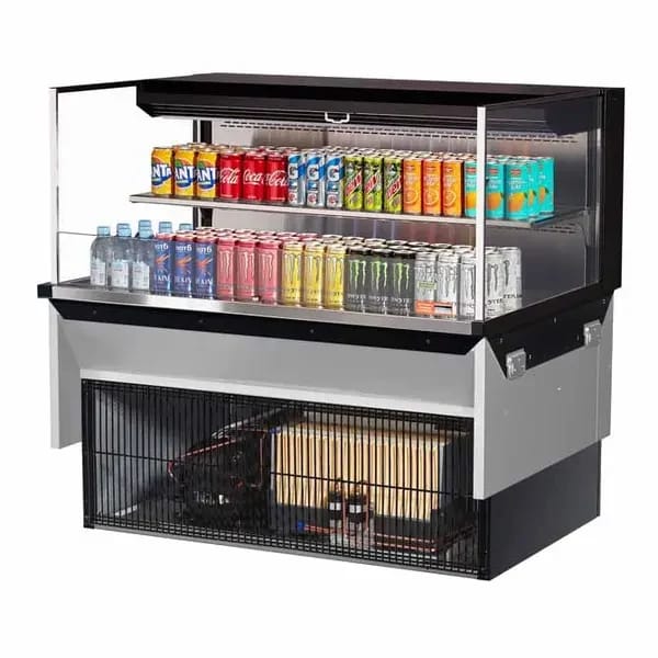 Turbo Air TOM-48L-UF-B-2SI-N Black Drop-In Open Display Case Merchandiser 47-7/8"W — view 1
