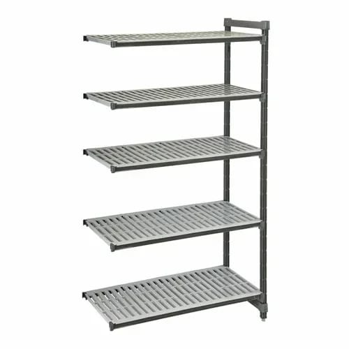 Cambro Camshelving EA184272V5580 5-Shelf Polypropylene Brushed Graphite Add-On Shelving Unit 42"W X 18"D X 72"H — view 2
