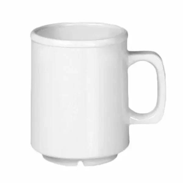 Thunder Group CR9010W White 8 oz. Melamine Mug/Cup | Case of 12 — view 1