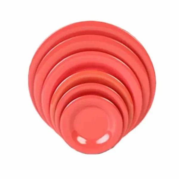 Thunder Group CR005RD Orange 5-1/2" Melamine Plate | Case of 12 — view 1