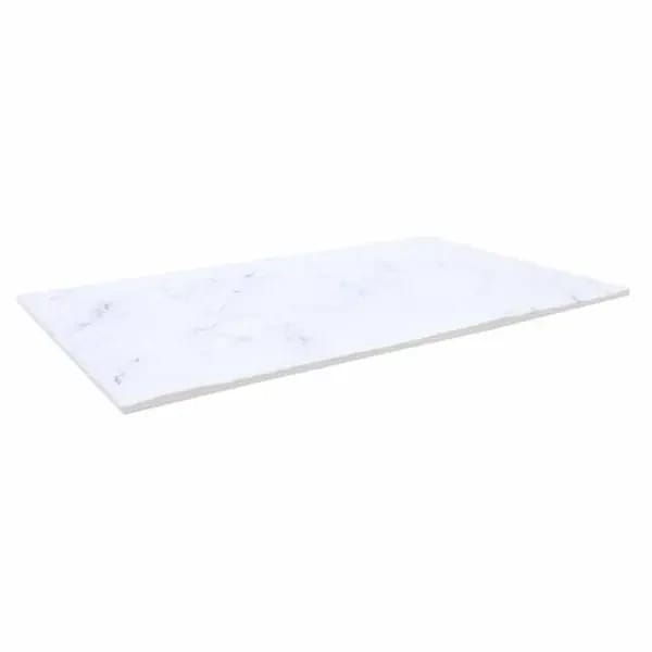 Tablecraft MG3WM Frostone White Marble Rectangular Melamine Serving Tray 12-3/4" x 6-7/8" — view 1