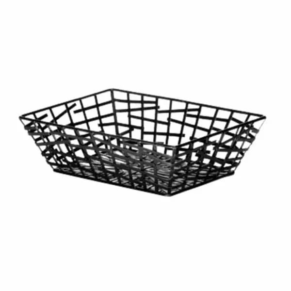 Tablecraft BC7209 Black Metal Complexity Rectangular Basket 9" x 6" x 2-1/2" — view 1