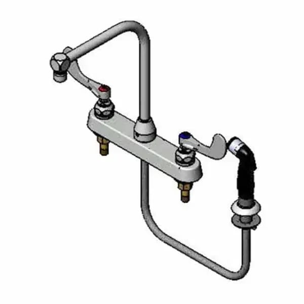 T&S B-1175 8" Deck Mount Workboard Faucet — view 2