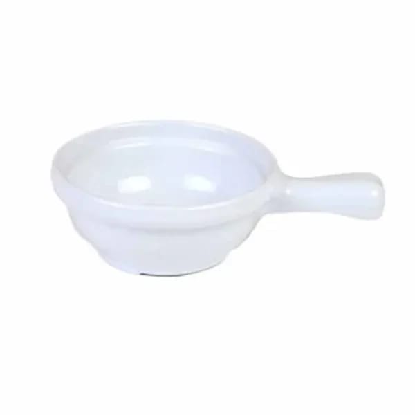 Thunder Group CR305W White 10 oz. Melamine Soup Bowl with Handle | Case of 12 — view 1