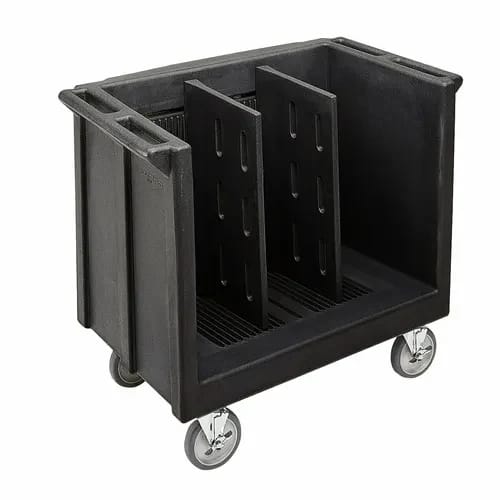 Cambro TDC30110 Polyethylene 2 Black Dish Caddy With 2 Adjustable Dividers — view 1