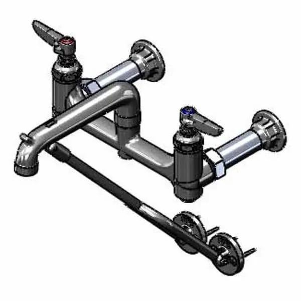 T&S B-0650-BSTR 8" Wall Mount Service Sink Faucet — view 2
