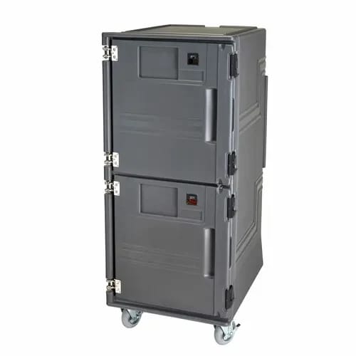 Cambro Pro Cart Ultra PCUHHSP615 Electric Charcoal Gray Hot Front Loader Food Carrier — view 2
