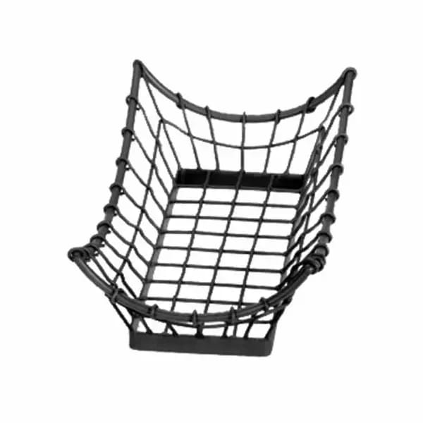 Tablecraft GM1608 Black Metal Grand Master Rectangular Basket 15" x 8" x 4-1/4" — view 2