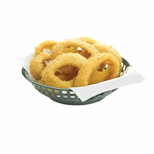 Tablecraft 1075FG Forest Green Round Platter Basket 8" x 2" | Case of 36 — view 1