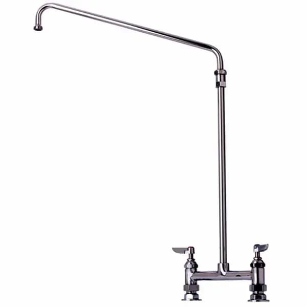 T&S B-0281 8" Deck Mount Elevated Big-Flo Faucet with 12" Swing Spout Nozzle — view 2
