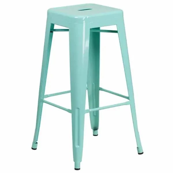 Flash Furniture ET-BT3503-30-MINT-GG Mint Galvanized Steel Bar Stool — view 2
