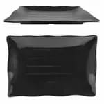 Thunder Group 29012BK Classic Black 12" x 12" Square Melamine Plate | Case of 12 — view 3