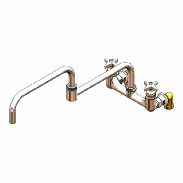 T&S B-0292 8" Wall Mount Big-Flo Pot and Kettle Filler Faucet with 24" Double-Jointed Swing Nozzle — view 1