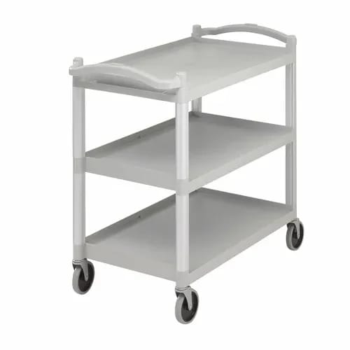 Cambro BC340KD480 3-Shelf 400 Lb. Capacity Speckled Gray Utility Bus Cart — view 2