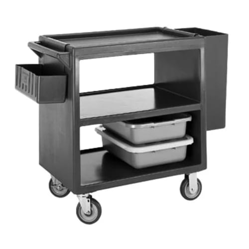 Cambro BC230615 3-Shelf 500 Lb. Capacity Charcoal Gray Utility Bus Cart — view 2