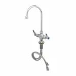 T&S B-0305-CR Single Hole Deck Mount Pantry Base with 6" Rigid Gooseneck — view 4