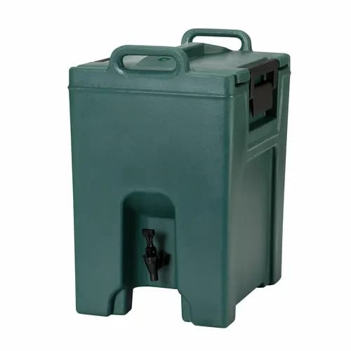 Cambro Camtainer UC1000192 10-1/2 Gallon Insulated Granite Green Beverage Dispenser — view 1
