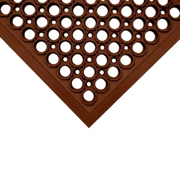 DRH110A-RED 3' x 5' Red Grease Resistant Kitchen Floor Mat with Beveled Edges — view 1