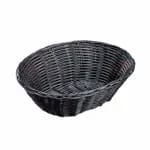 Tablecraft 2471 Black Oval Woven Basket 7" x 5" x 2 | Case of 12 — view 3