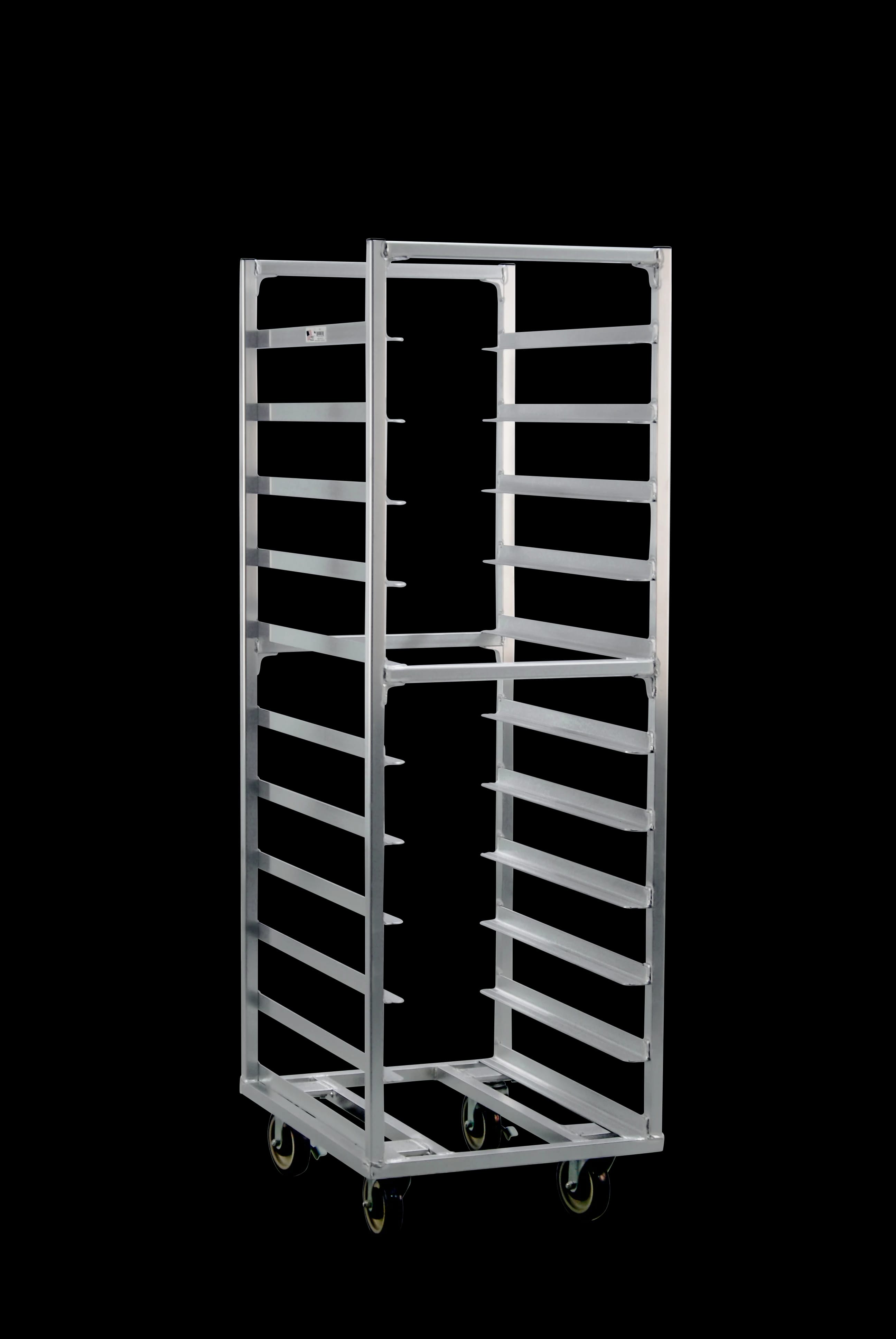 Carter-Hoffmann® O8611 Portable Aluminum Pan Rack Single Width Open Style End-Loaded 11 Pan Capacity — view 1