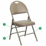 Flash Furniture XA-B-96X12-L-GG Wood Folding Bench 96"W — view 6