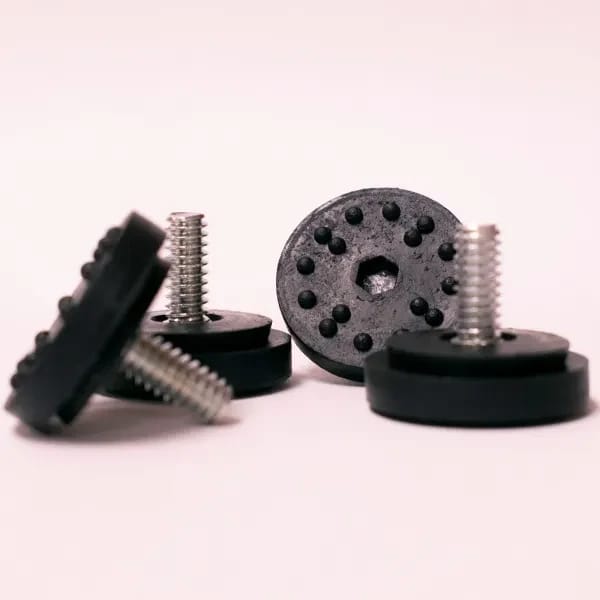 Modesto Black Table Base Glides with 1/4" Thread | Pack of 4 — view 1