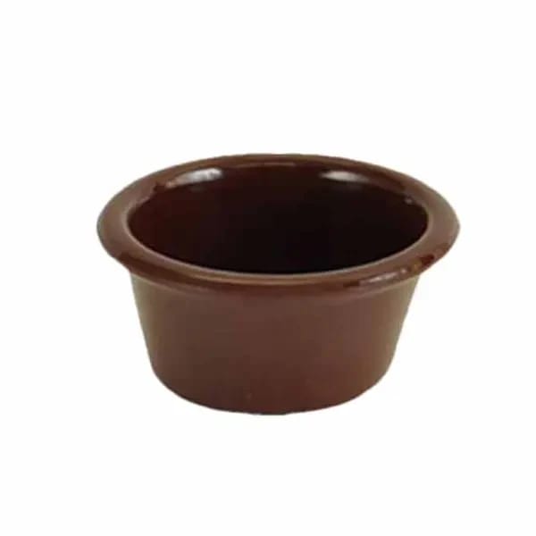 Thunder Group ML539C1 Chocolate 6 oz. Melamine Ramekin | Case of 12 — view 2