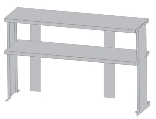 Turbo Air TSOS-6R-T Stainless Steel Double Tier Overshelf for Sandwich Prep Tables 72"W — view 1