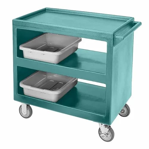 Cambro BC235401 3-Shelf 500 Lb. Capacity Slate Blue Utility Bus Cart — view 2