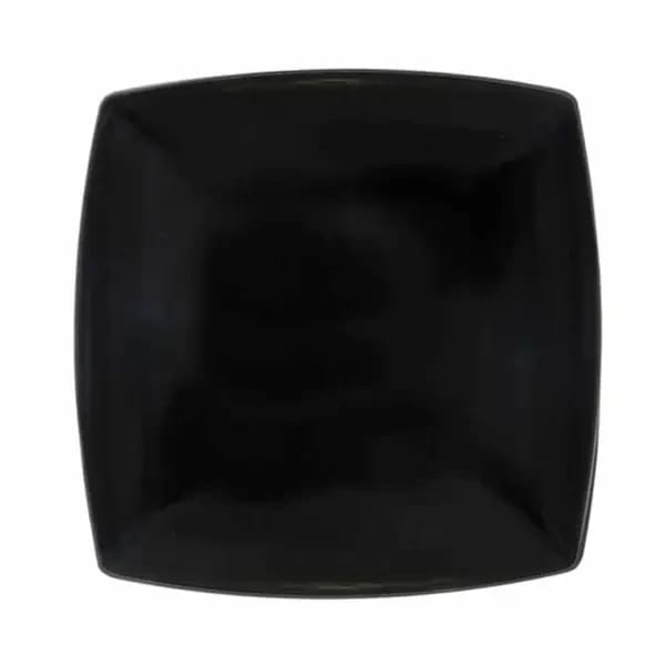 Thunder Group 29009BK Classic Black 9" x 9" Square Melamine Plate | Case of 12 — view 1